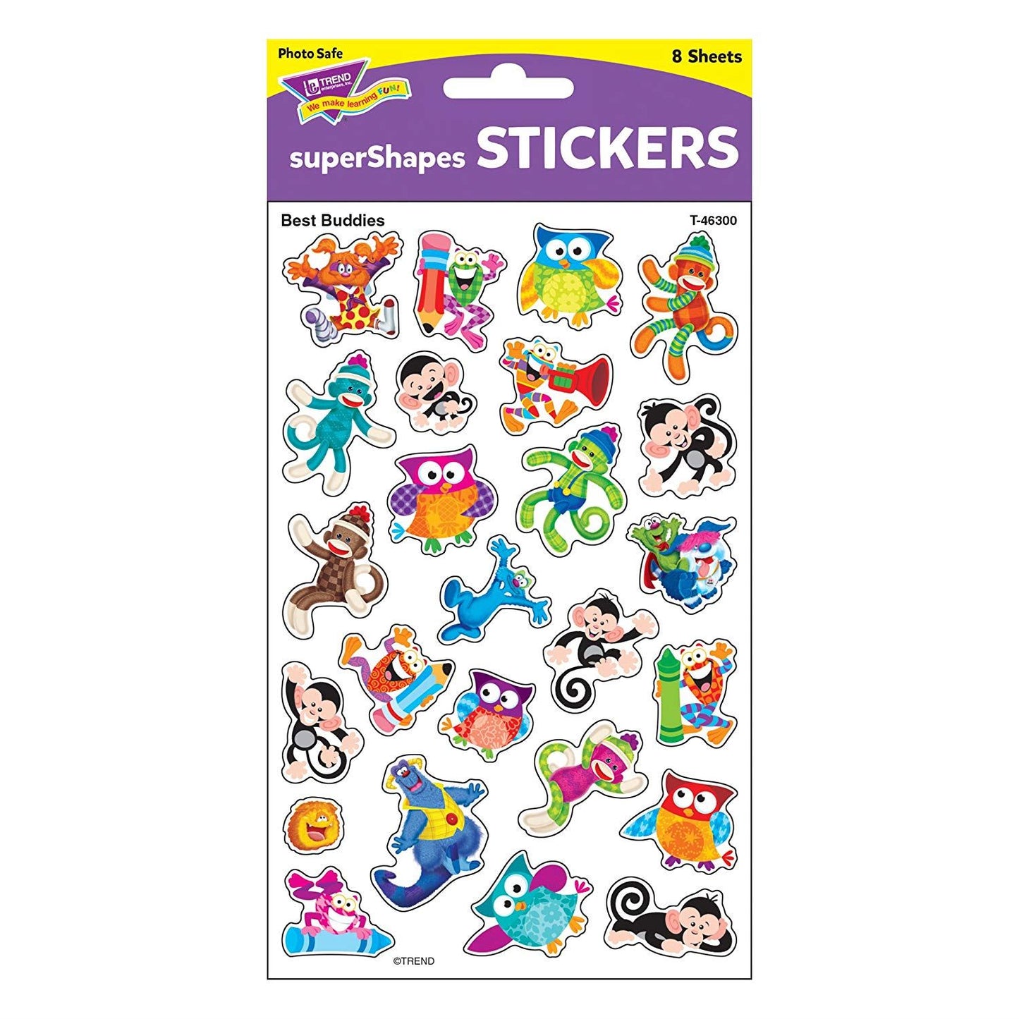 200 Best Buddies Reward Stickers - SuperShapes ideal for Teachers