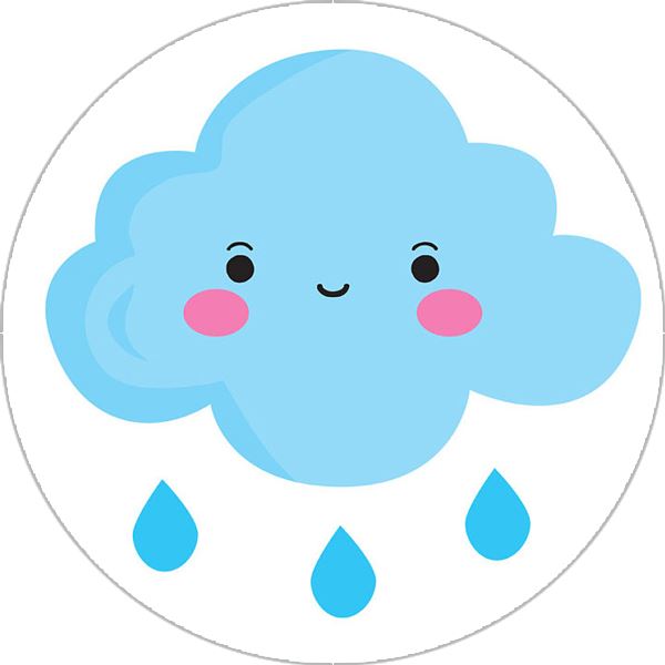 144 Cute Weather 30mm Reward Stickers for School Teachers, Parents and Nursery