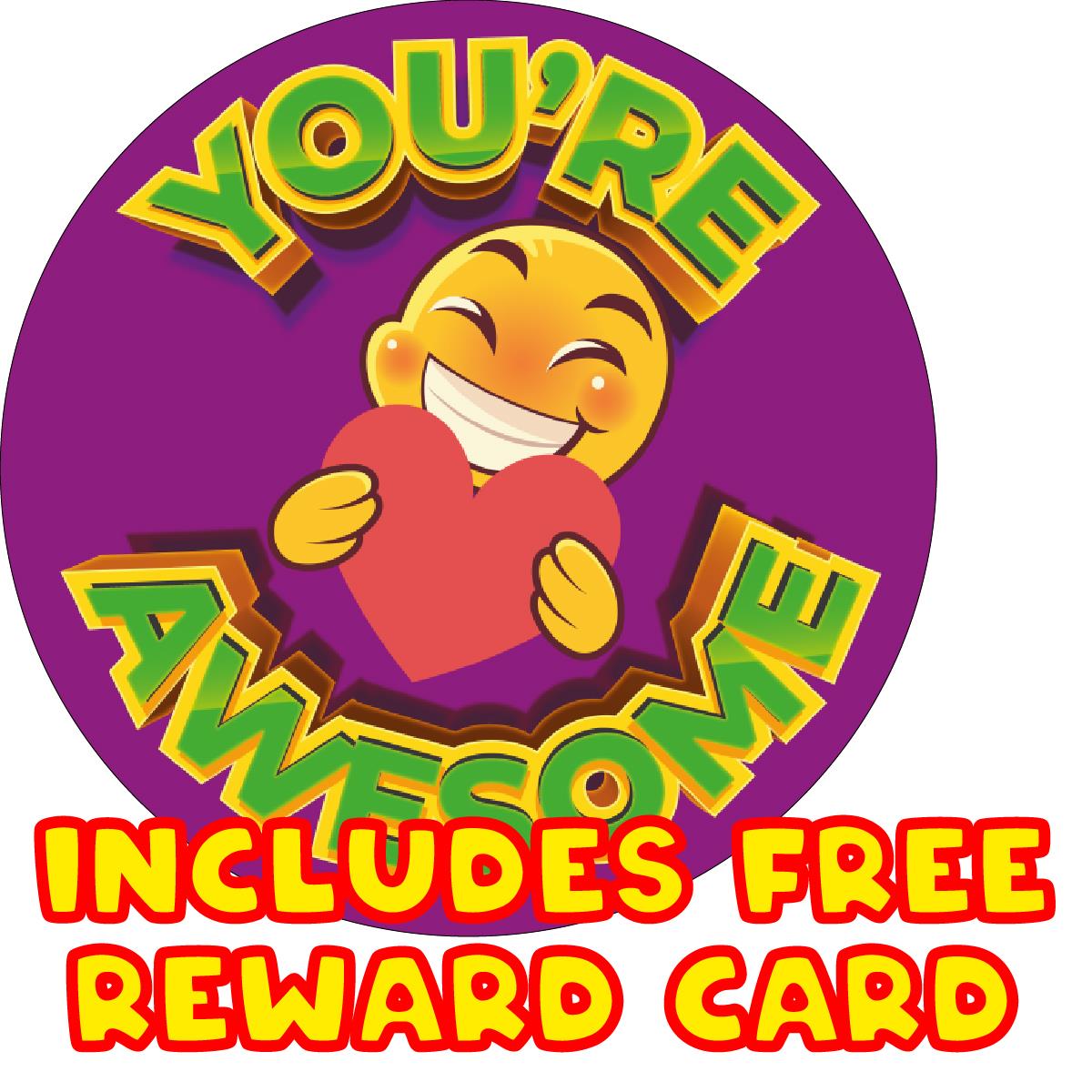 144 Praise Word Smiles 30mm Glossy Reward Stickers