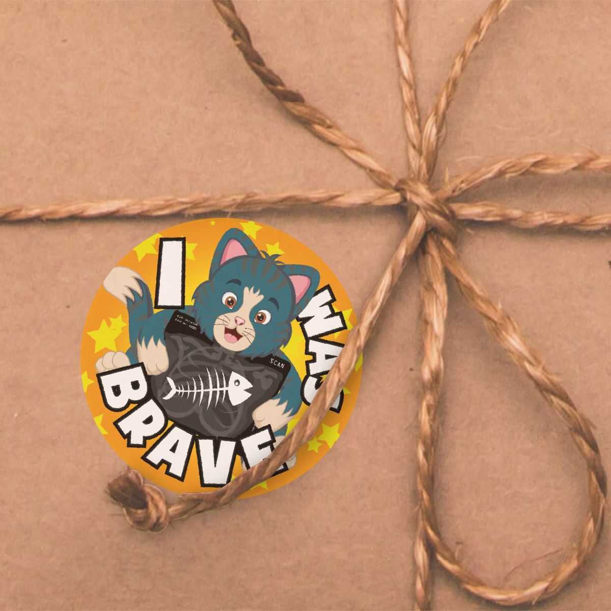 144 Cat Scan X-Ray Bravery Award 30 mm Reward Stickers for Nurses, Doctors or Dentists