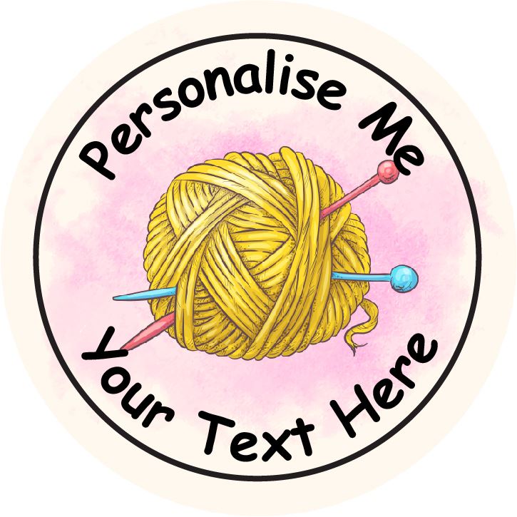 144 Personalised Knitted Wool 30mm Reward Stickers for School Teachers, Parents and Nursery