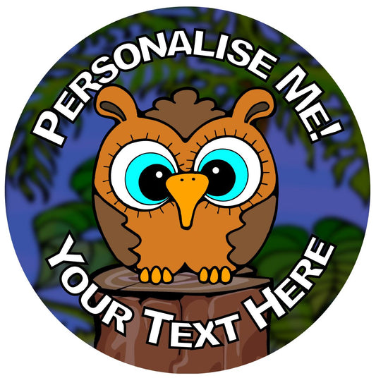 144 Personalised Baby Owls 30mm Reward Stickers for School Teachers, Parents and Nursery