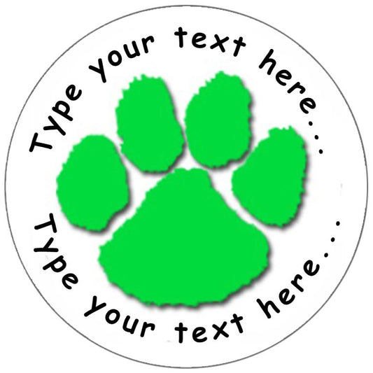 144 Personalised Paw Prints 30mm Reward Stickers for School Teachers, Parents and Nursery
