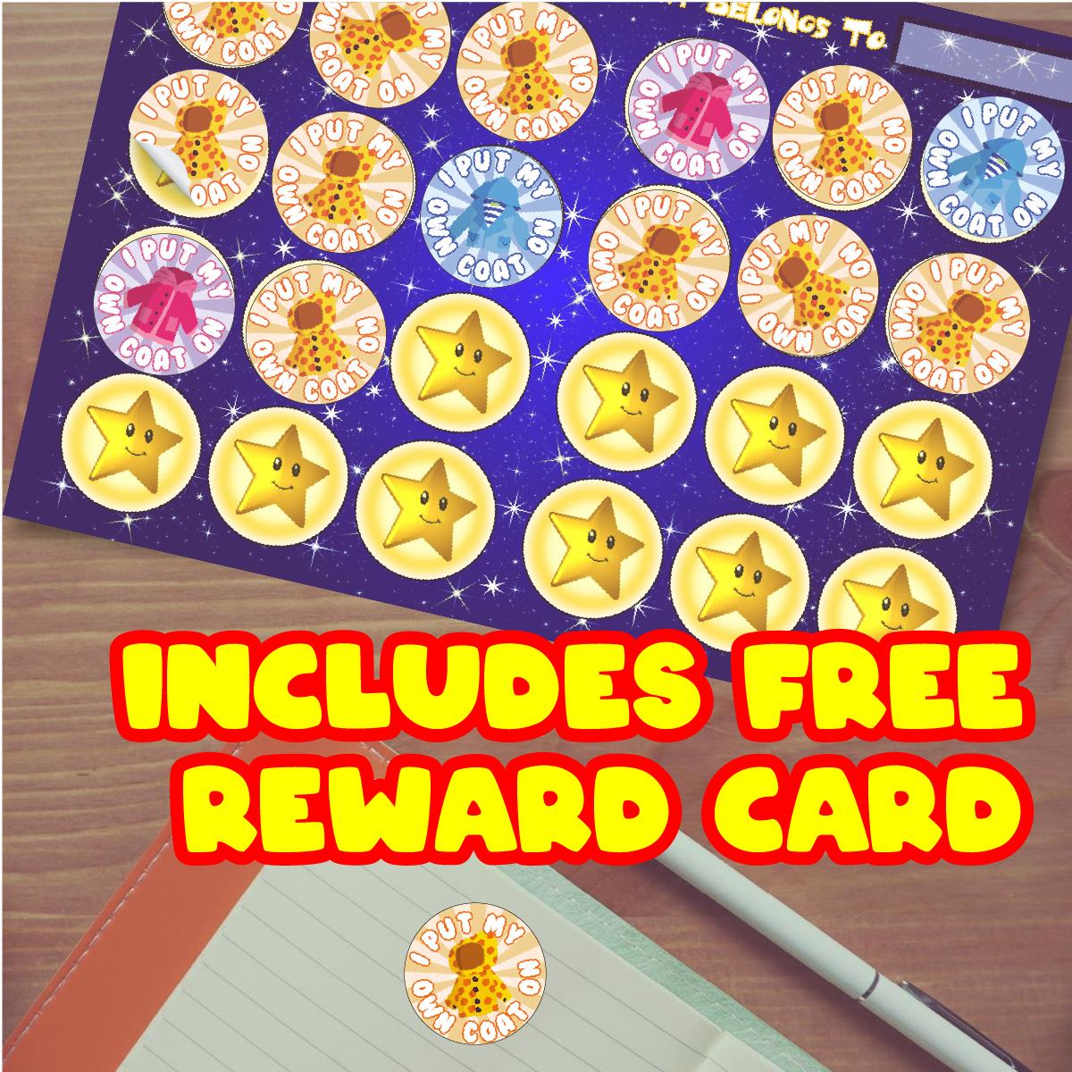 144 I Put My Own Coat On 30mm Reward Stickers for Teachers and Parents