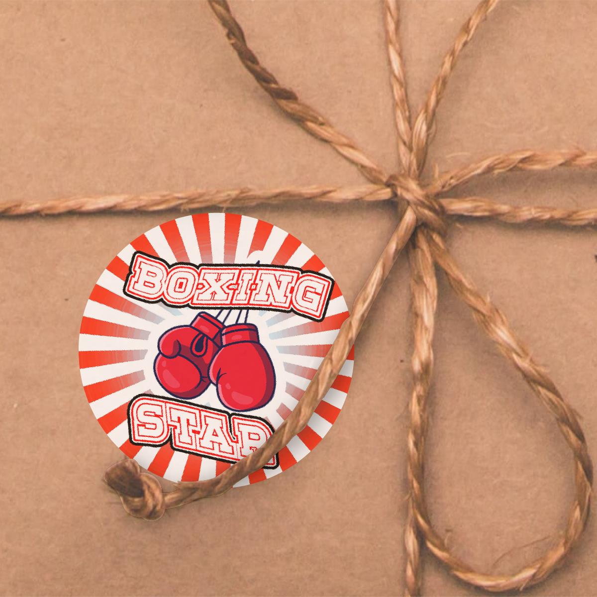 144 Boxing Star  - 30mm - Glossy Reward Stickers for Teachers, Parents, School