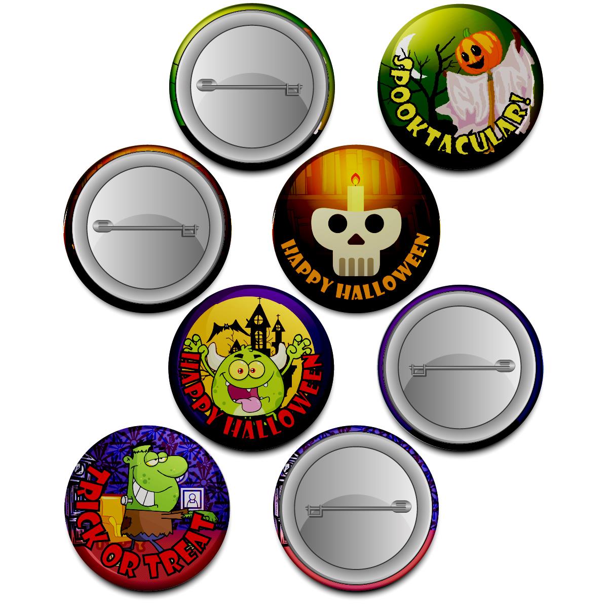Halloween Trick or Treat Badge 38mm (Pack of 20 Pin Badges - 38mm)