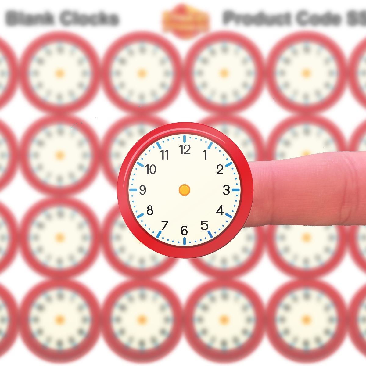 144 Blank Clocks - 30mm - Glossy Reward Stickers for Teachers & Parents