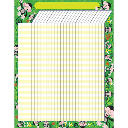 Monkey Mischief Design Large Durable Incentive Wall Reward Chart