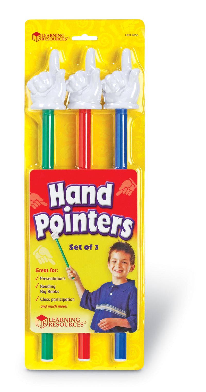 Learning Resources - 3 x 37.5cm Whiteboard Hand Pointers