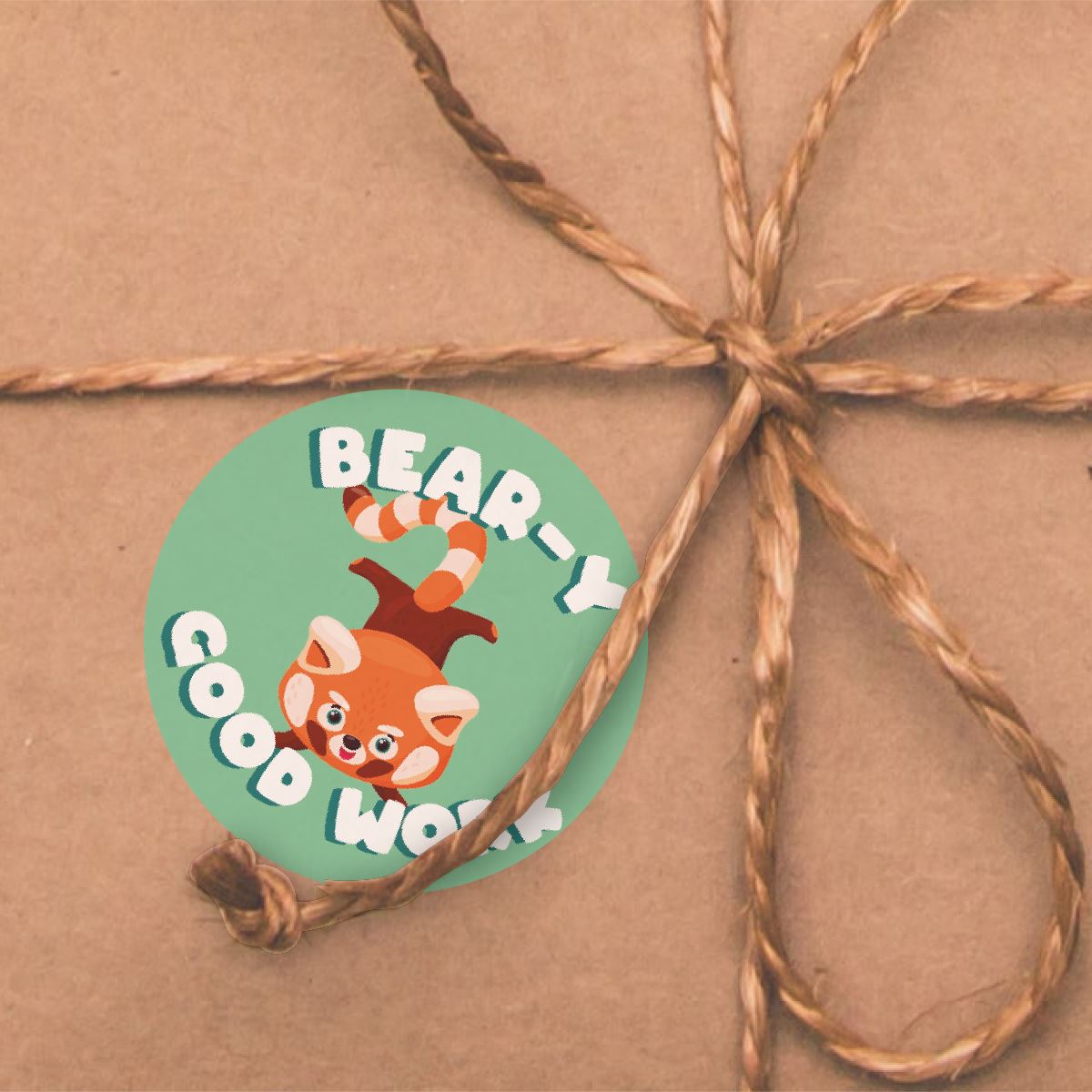 144 Red Panda Praise Reward Stickers 30mm Animal Reward Stickers for Teachers or Parents