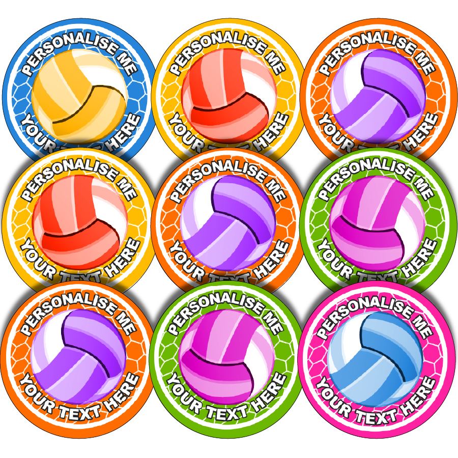 144 Personalised 30mm Netball Reward Stickers for Sports School Teachers Parents