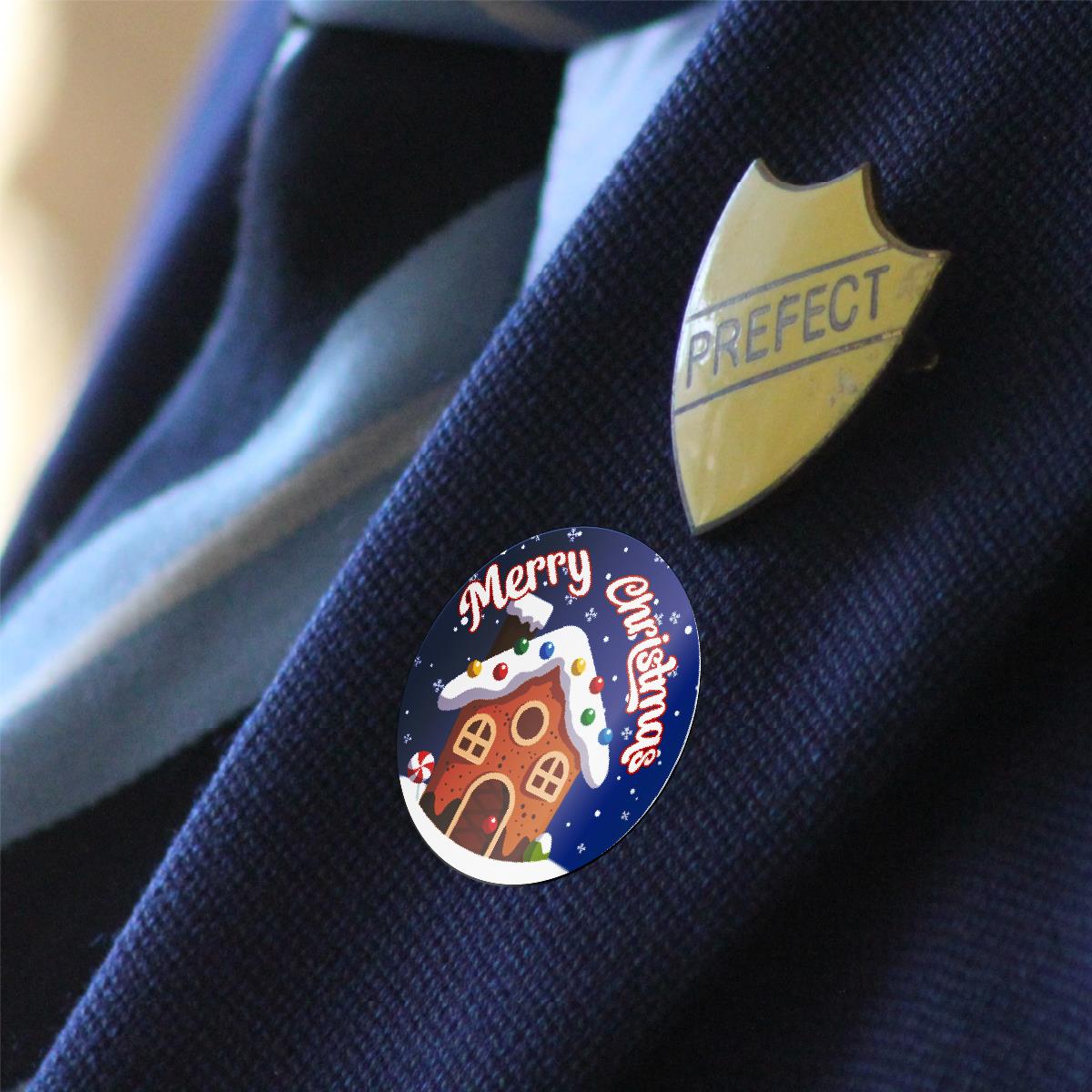 120 Christmas House Gingerbread Scented Stickers - 30mm Scented Stickers - For Teachers Nursery Parents