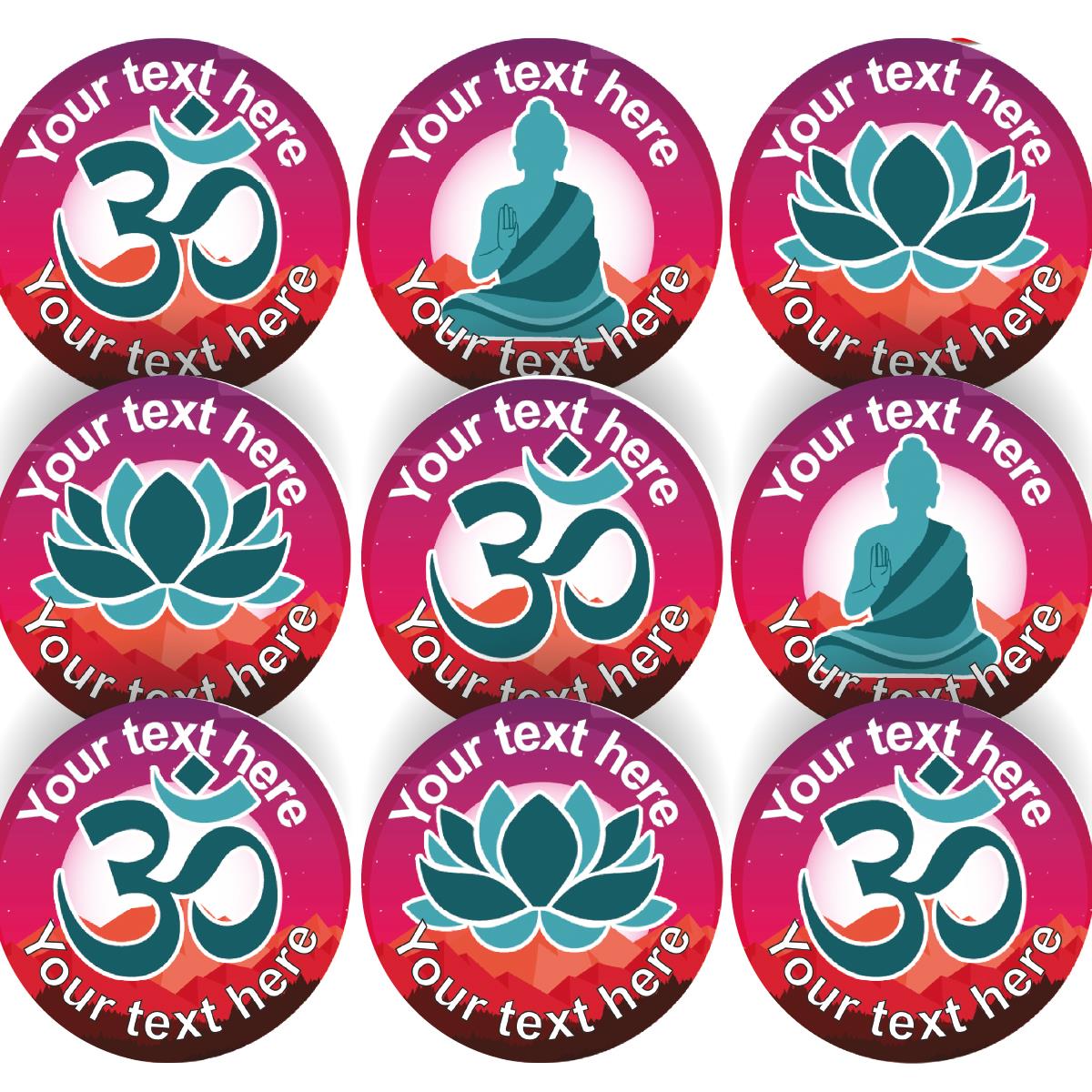 144 Personalised 30mm Buddhism Children Reward Stickers for School Teachers, Parents and Nursery