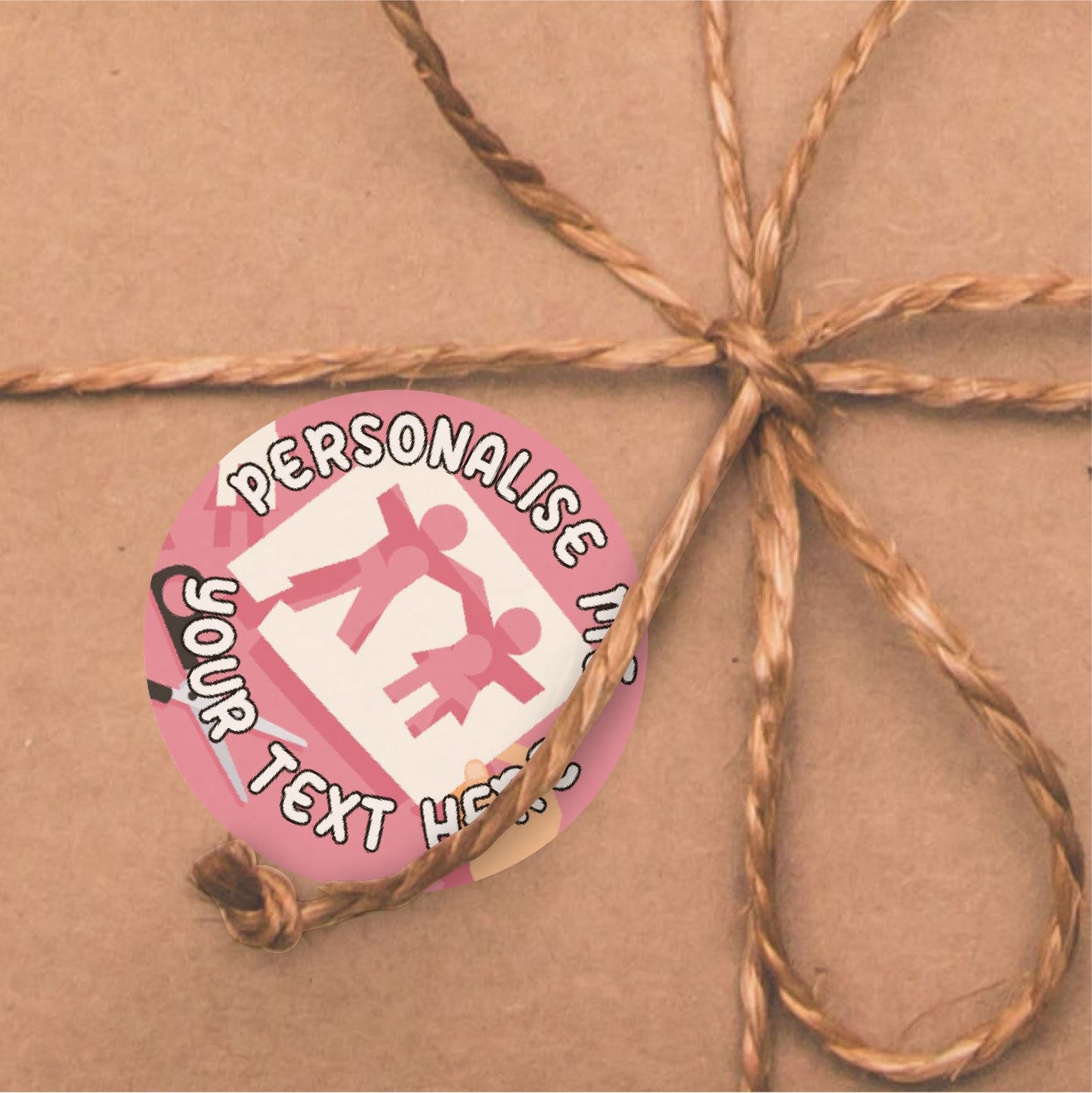 144 Personalised Children Handmade Craft 30mm Glossy Stickers Labels