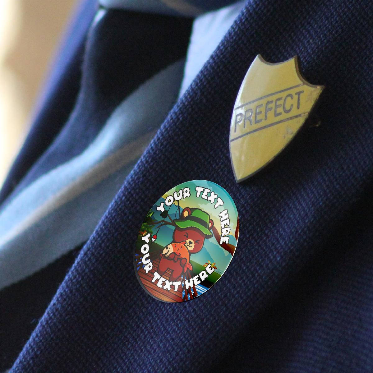 144 Personalised Fishing/Angling 30mm Reward Stickers for Clubs, schools, children