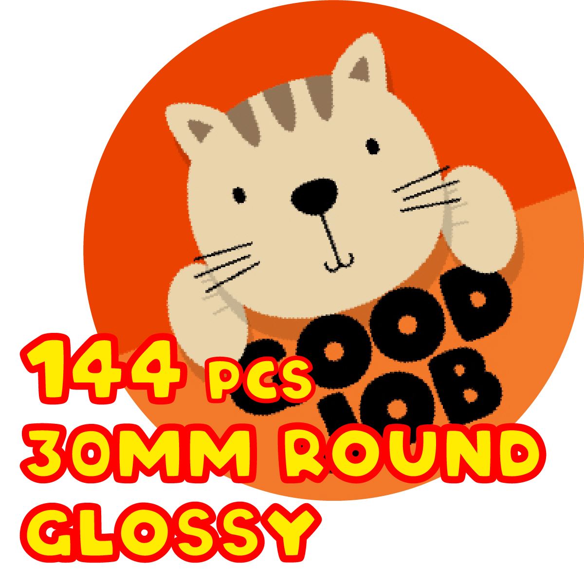 144 Animal Praise Words Rewards 30mm Glossy Stickers
