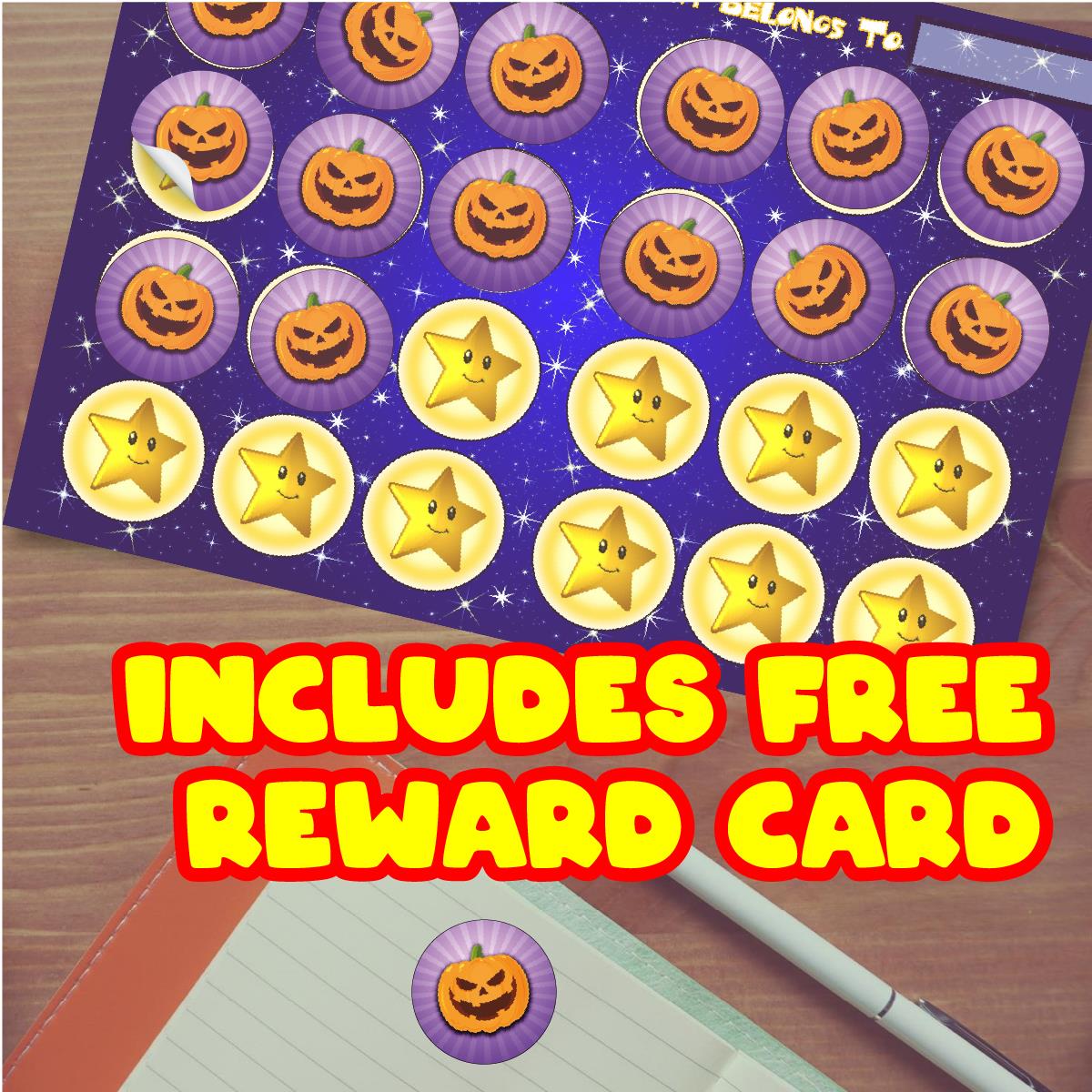 144 Purple Halloween Pumpkins 30mm Round Children's Reward Stickers for Teachers, Parents and Party Bags