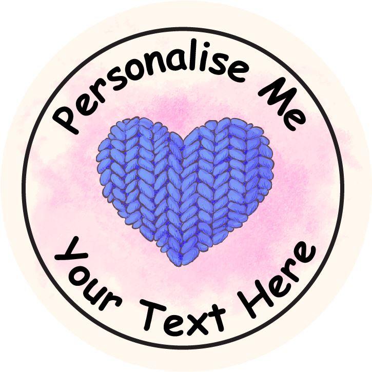144 Personalised Knitted Wool 30mm Reward Stickers for School Teachers, Parents and Nursery