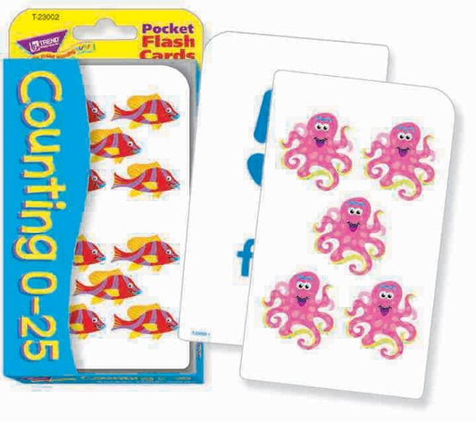 Trend TEACHING COUNTING 0-25 Educational Pocket Flash Cards