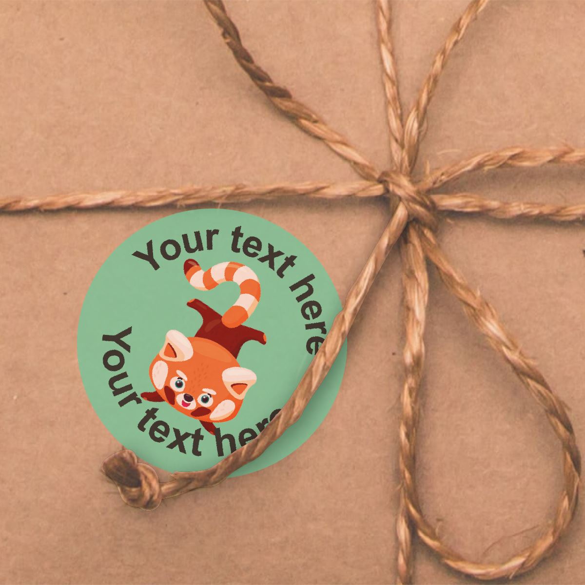 144 Personalised Red Panda 30mm Reward Stickers for School Teachers, Parents and Nursery