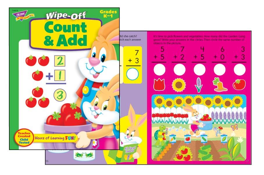 Trend Count and Add 28 page Wipe-off Book