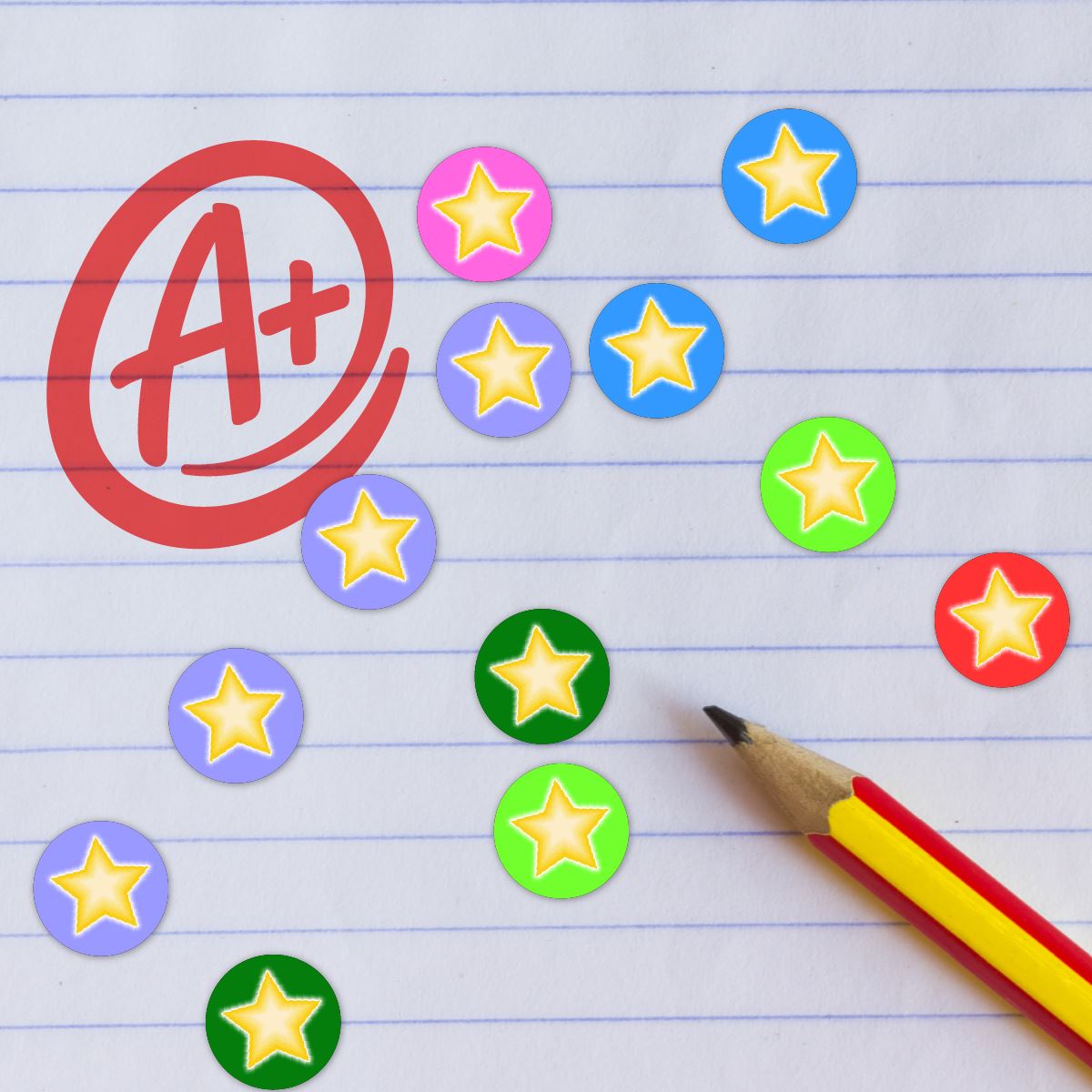 900 Colourful Stars Mini Dot 10mm Spot Reward Stickers for Teachers and Planner Charts