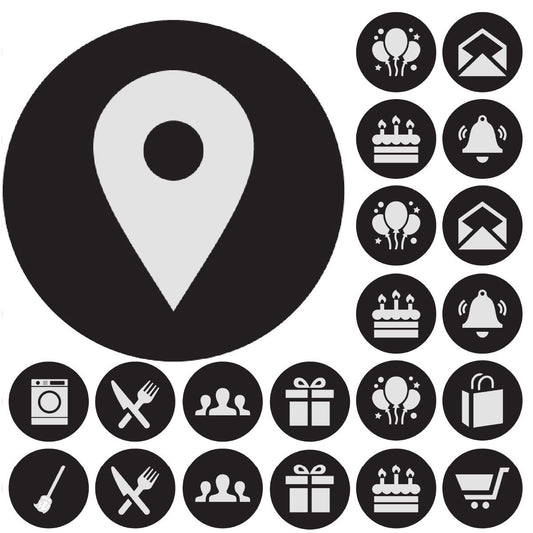 900 Black Mini Planner Dots 10mm Everyday Motivational Spot Diary Stickers