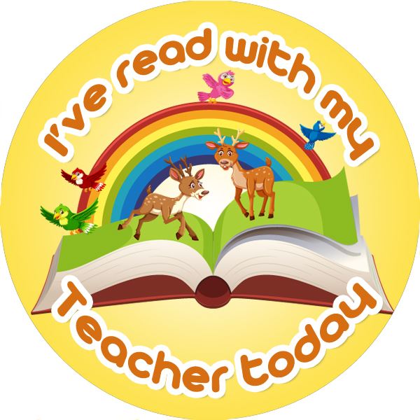 144 I've read with my teacher 30mm Reward Stickers for School Teachers, Parents and Nursery