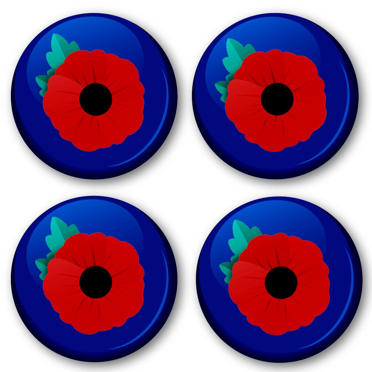 Red Poppy Lest We Forget Remembrance Badge 38mm (Pack of 20 Pin Badges - 38mm)