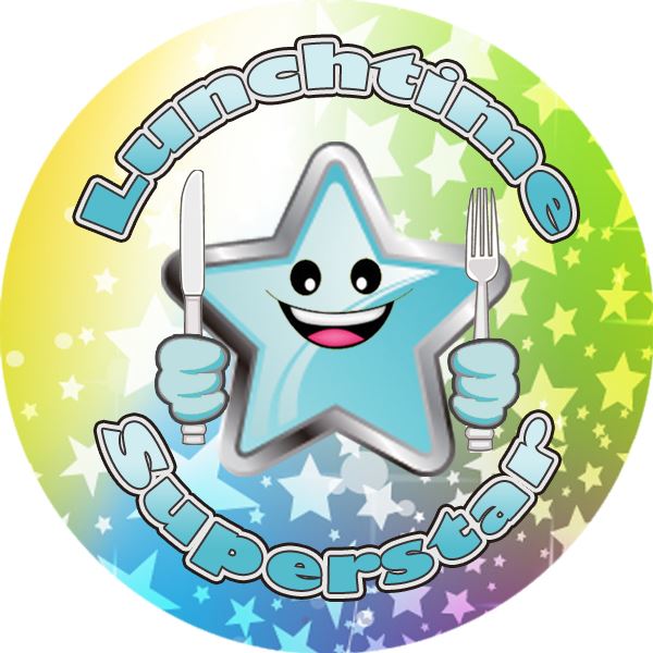 144 Lunchtime Superstar 30mm Reward Stickers for Teachers, Parents and Party Bags
