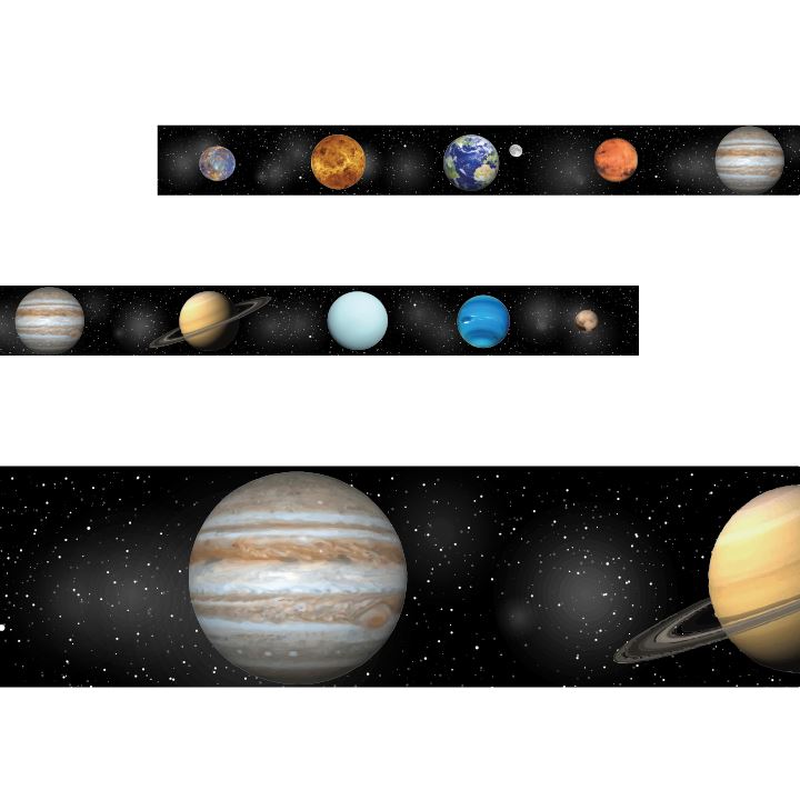 Solar System Planets Classroom Trimmers 14.25m long Notice Board Display Borders