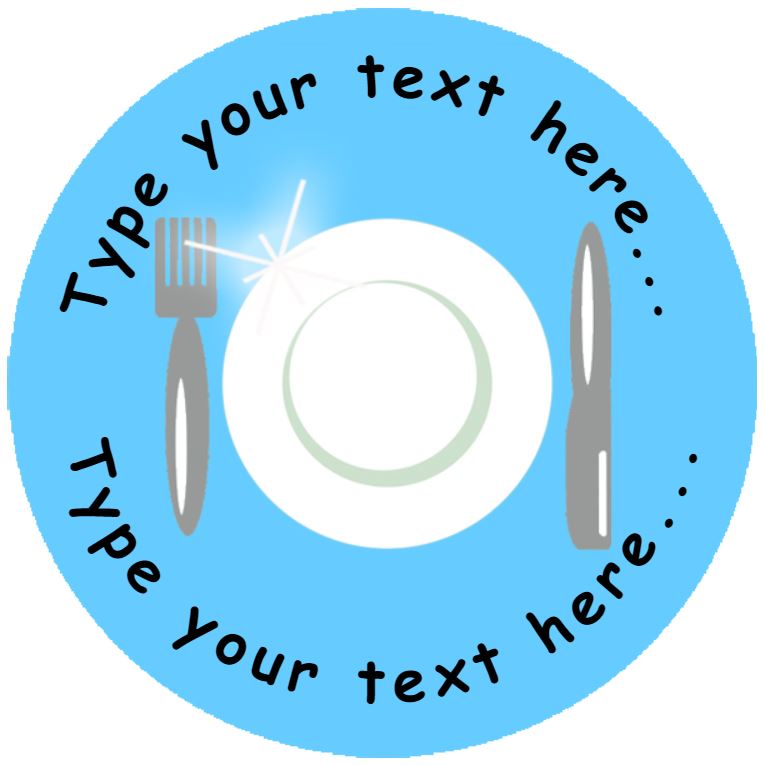 144 Clean Plate Personalised 30mm Reward Stickers for School Teachers, Parents and Nursery