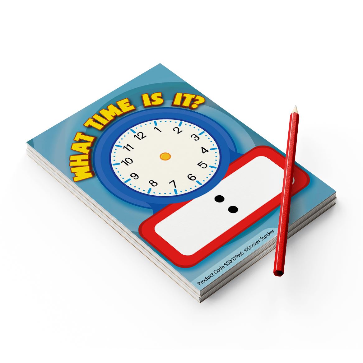 A6 Telling the Time Blank Clock Note Pad 100 Sheet Incentive Chart Rewards