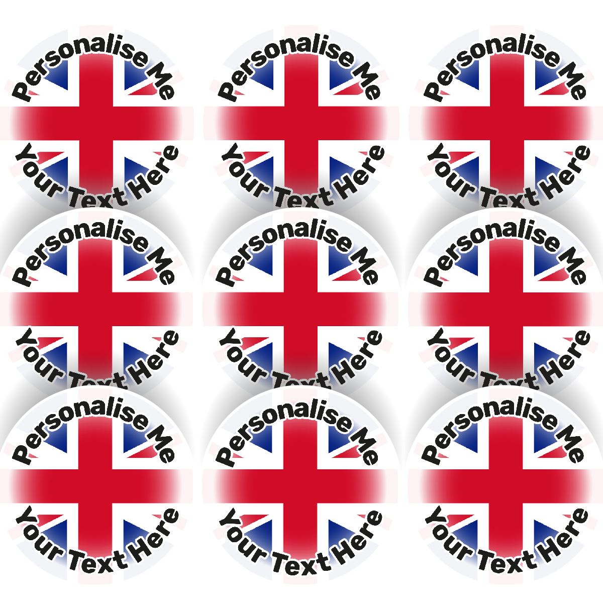 144 Personalised Union Jack 30mm Reward Stickers for School Teachers, Party Bag, Parents and Nursery