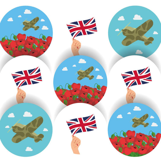 144 British History 30mm Reward Stickers for School Teachers, Parents and Nursery