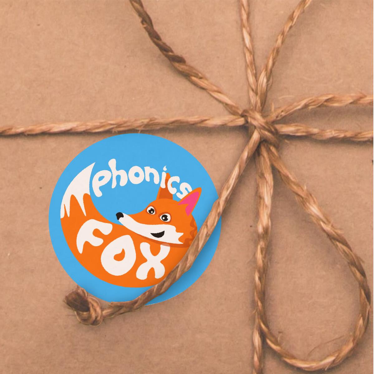 144 Phonics Fox - 30mm - Glossy Reward Literacy Stickers for Teachers & Parents