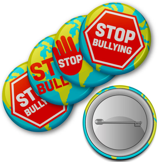 Anti-Bullying Awareness Badge 38mm (Pack of 20 Pin Badges - 38mm) Teachers, Parents, Schools