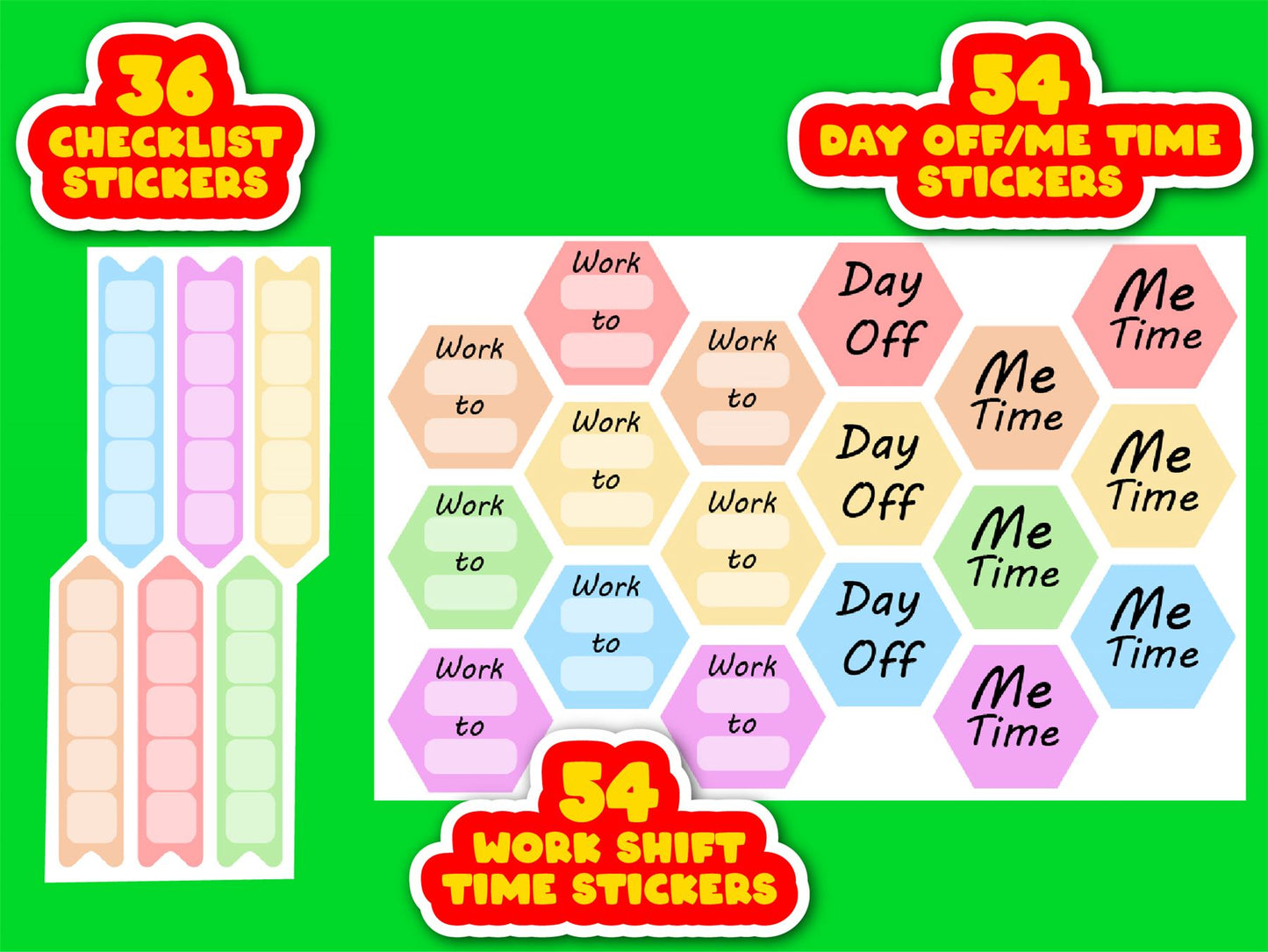 648 Habit Tracker Planner Stickers, Daily Routine Organiser Journal Stickers