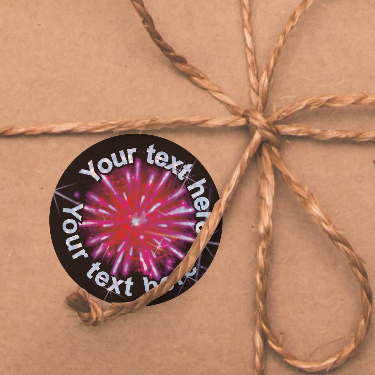 96 Personalised Sparkle Fireworks 30mm Reward Stickers + 60 Free Sparkle Smiles for School Teachers, Parents and Nursery