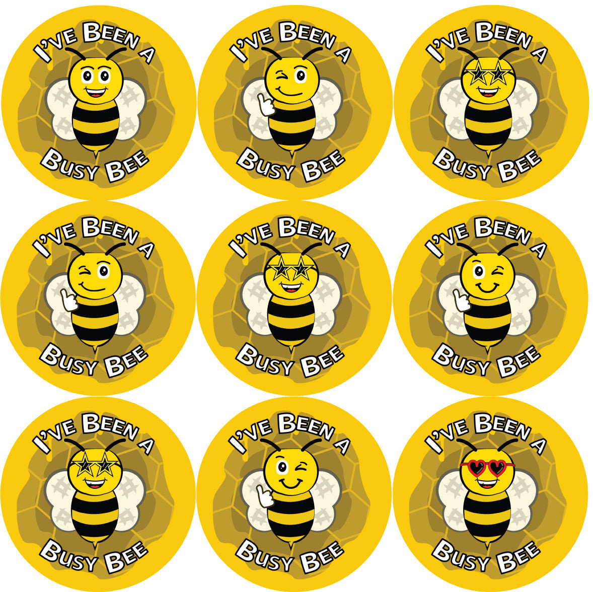 Sticker Stocker 144 I've Been a Busy Bee 30 mm Reward Stickers for School Teachers, Parents and Nursery