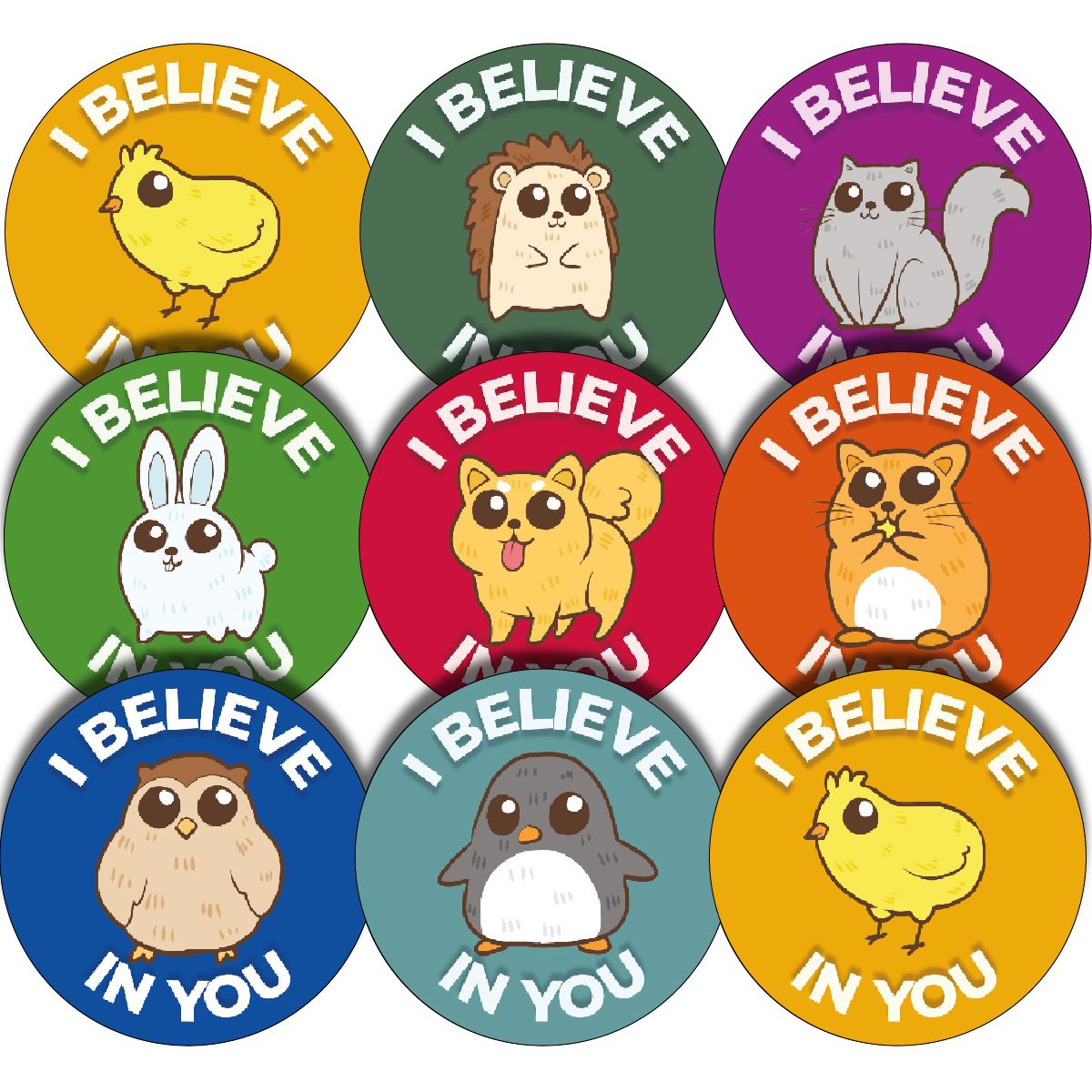 144 I Believe In You 30mm Glossy Reward Stickers