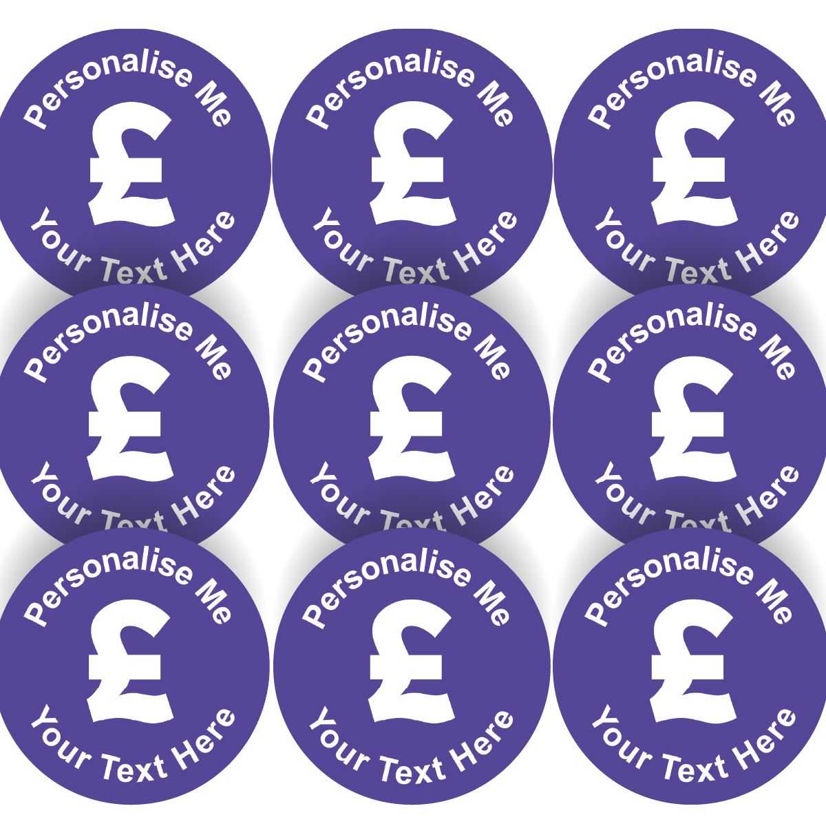 144 Pound Sterling GBP Personalised 30mm Reward Stickers for School Teachers