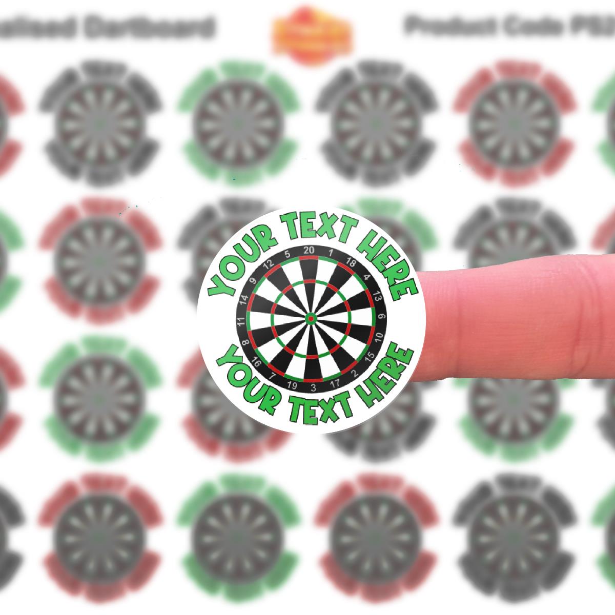 144 Personalised Dartboard 30mm Reward Stickers for School Teachers, Parents  Darts Club