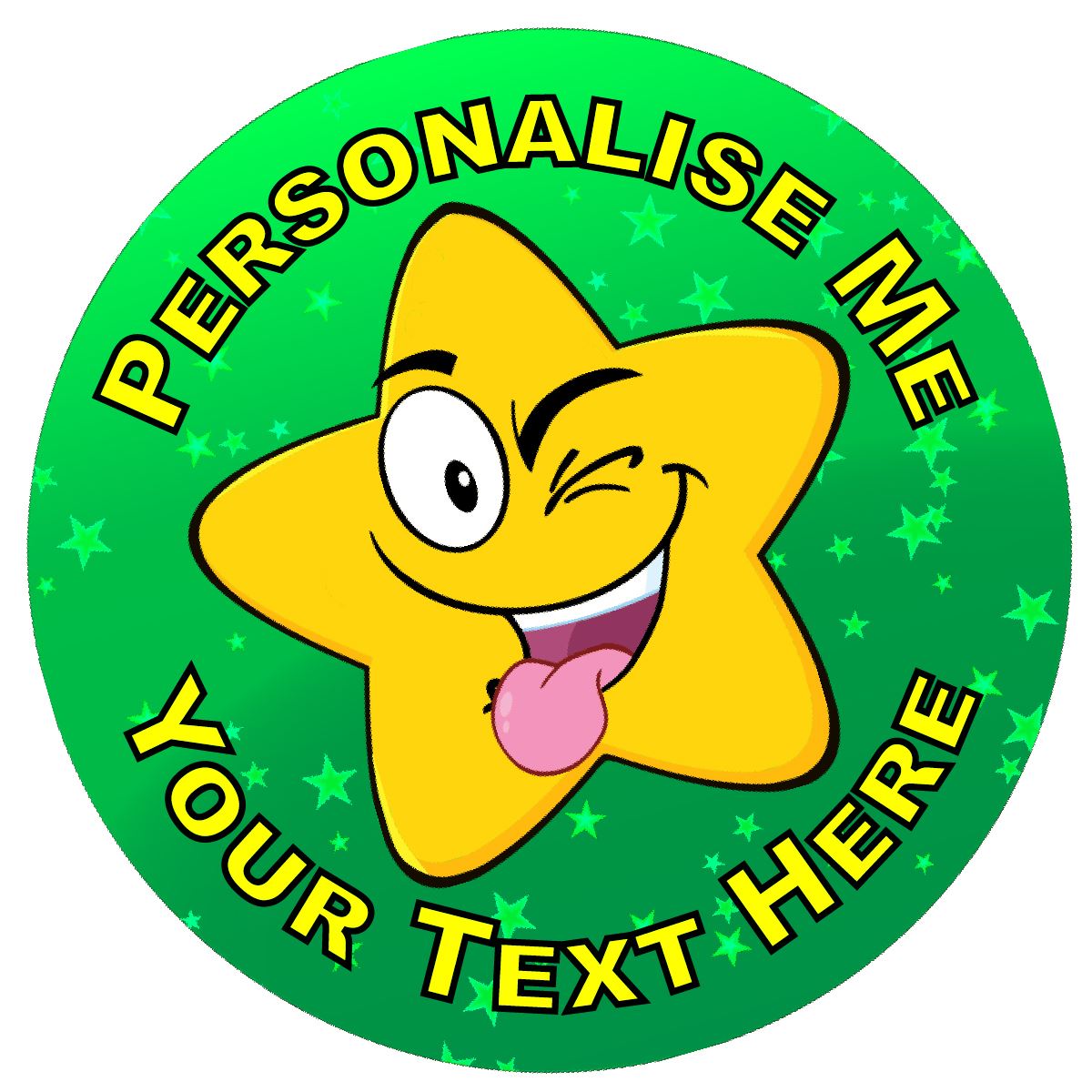 144 Personalised Silly Star 30mm Reward Stickers for School Teachers, Parents and Nursery