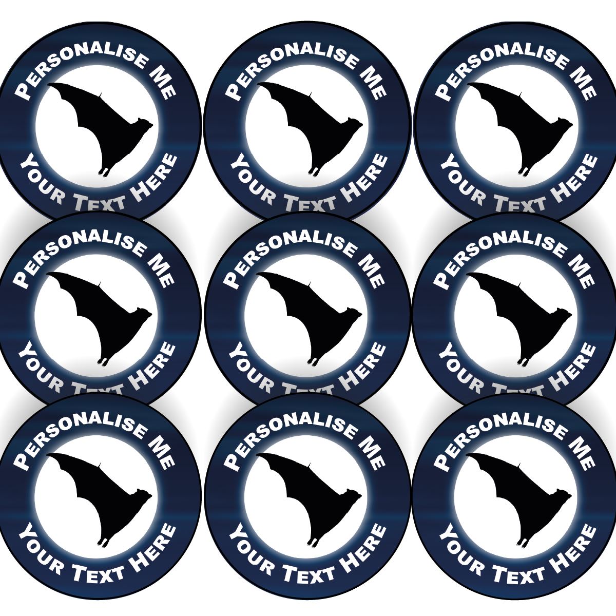 144 Bats Personalised 30mm Reward Stickers for School Teachers, Parents and Nursery