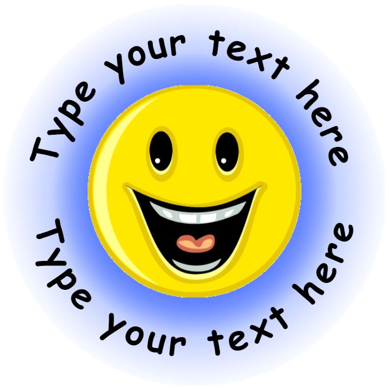144 Personalised Happy Smiles 30mm Reward Stickers for School Teachers, Parents and Nursery