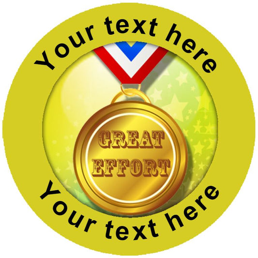 144 Medals Personalised 30mm Reward Stickers for School Teachers, Parents and Nursery