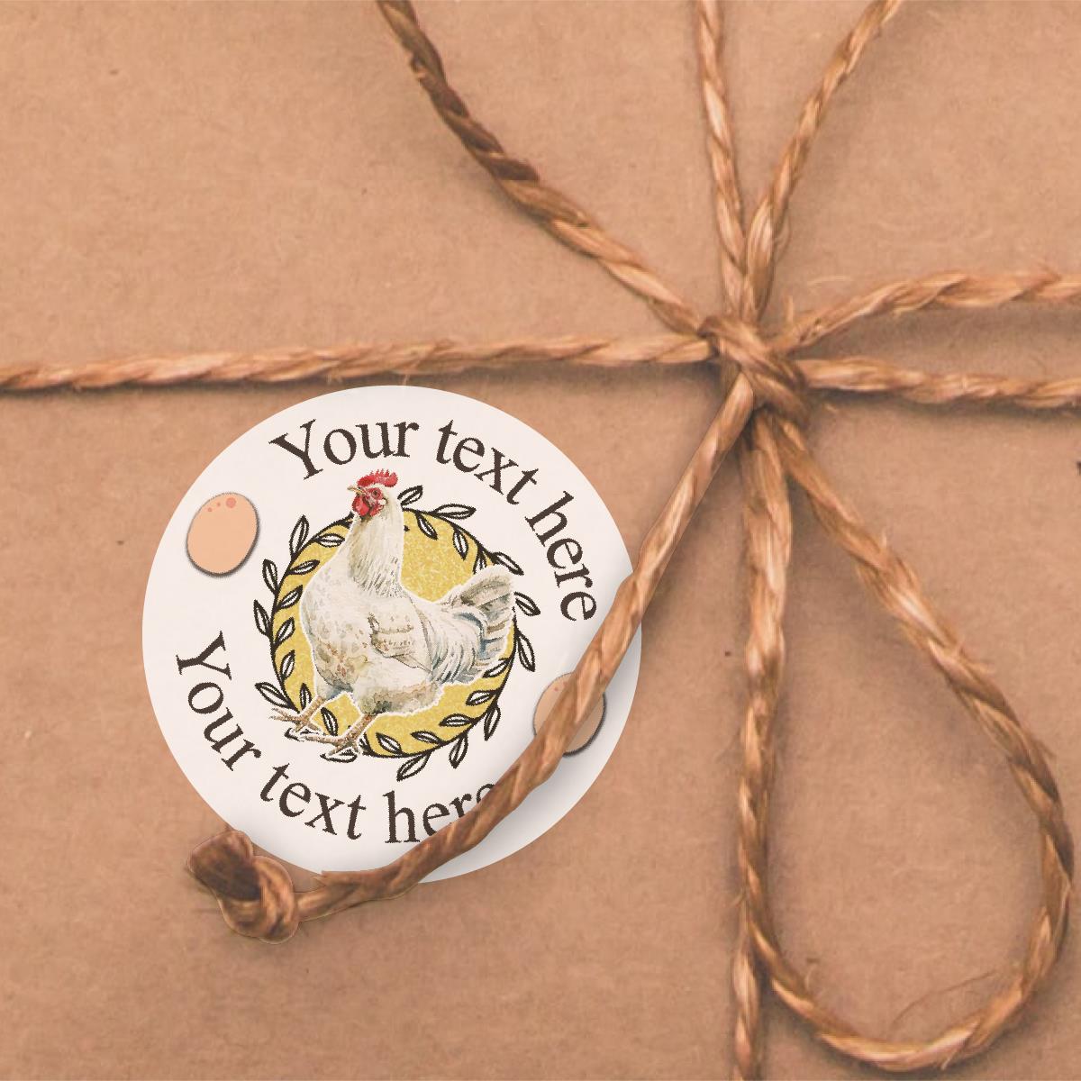 144 Personalised Chicken Eggs 30mm Reward Stickers for School Teachers, Parents and Farms