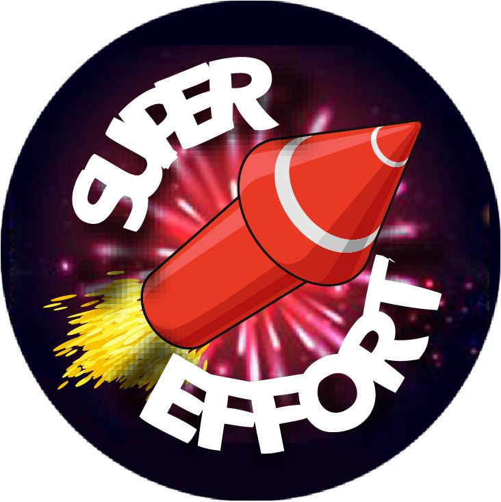 144 Firework Praise 30mm Stickers Glossy Reward Stickers