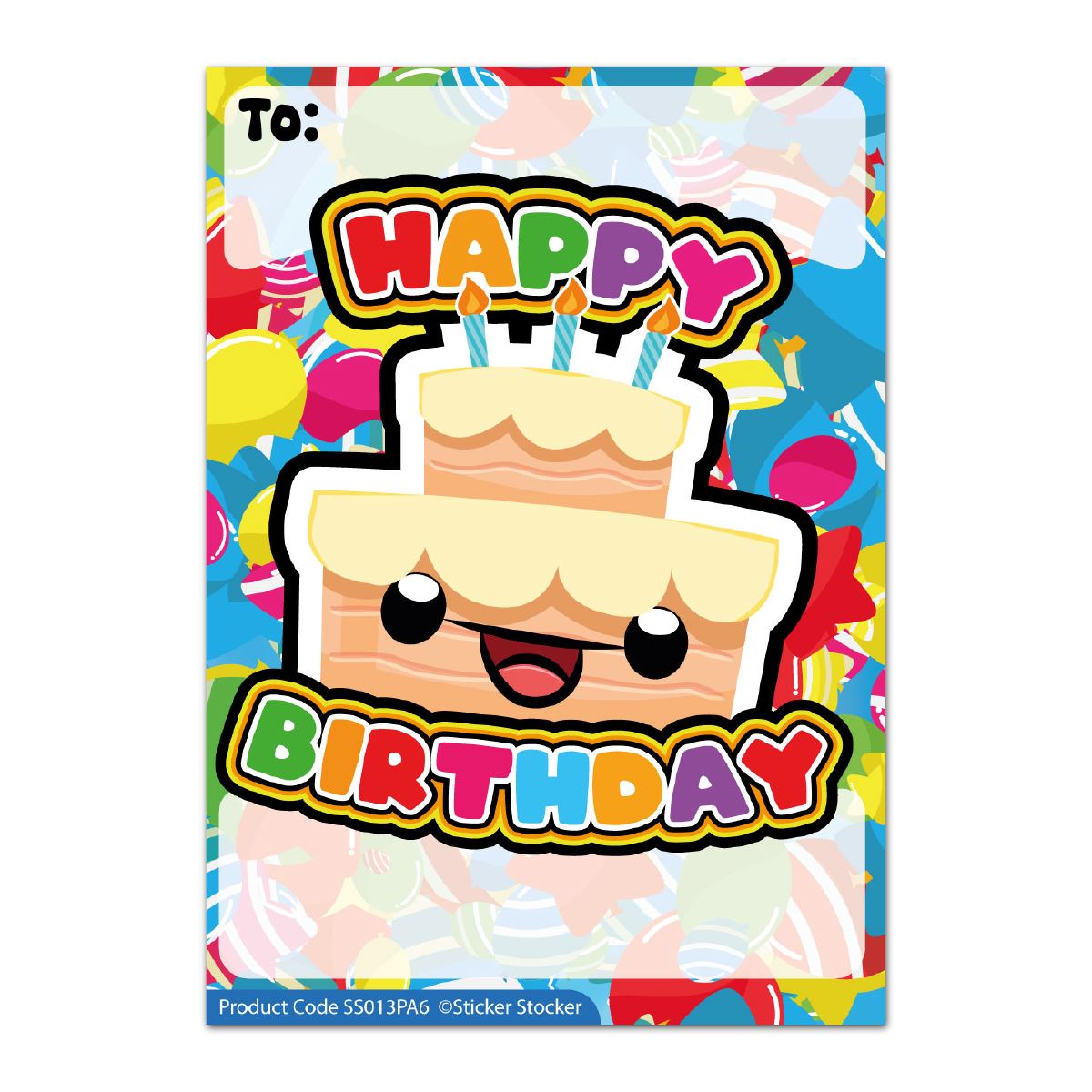 A6 Praise Note Pad 100 Sheet Incentive Chart Rewards - Happy Birthday Cake